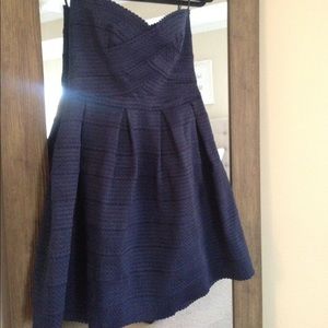 Sweetheart Strapless Navy Dress